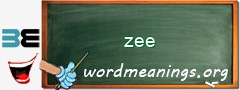 WordMeaning blackboard for zee